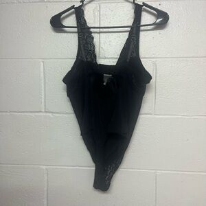 Elegant Black Lace Bodysuit